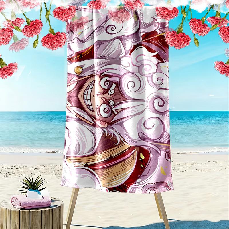 One Piece Print Beach Towel, Large Soft Quick Dry Towel for Beach Camping Swimming