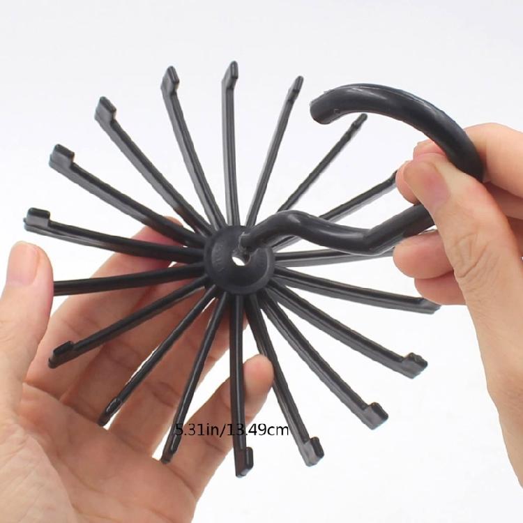 18 Claw Belt Hanger Organizer Twirling Scarf Belt Tie Hook 360 Degree Holder