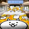 Anime Battle Cat Pattern Bedding,Quilt Set Quilt Cover Pillowcase Home Birthday Gift (1*duvet Cover+2*pillowcase,without core)XSJT0917292