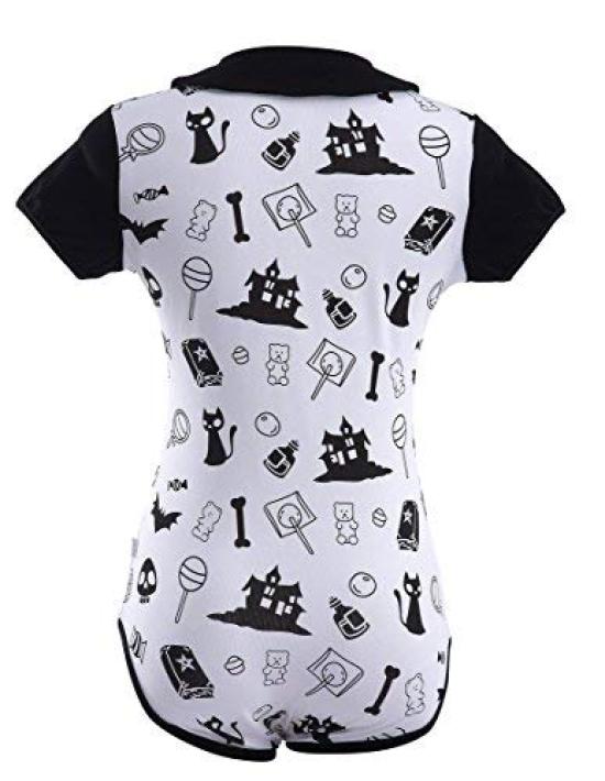 [LittleForBig] Kombinezon dla dorosłych z kołnierzykiem Piotrusia Pana, Halloweenowa bawełniana piżama z długim rękawem XL