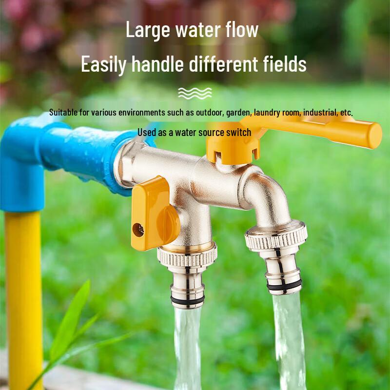 Honggong Brass Outdoor Dual Outlet Faucet