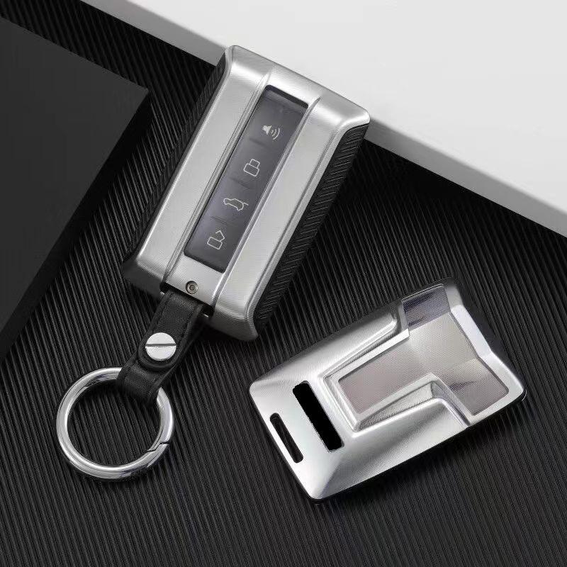 Interior Mouldings Aluminum Alloy TPU Car Key Remote Key FOB Cover Case For Great Wall GWM WEY TANK 300 500 Tank300 Tank500 2021