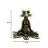 Antikbronze Yoga Frosch Räuchergefäß mit Rückfluss Räucherstäbchenhalter Meditation Vintage Messing Zen für Heimdeko Ornamente