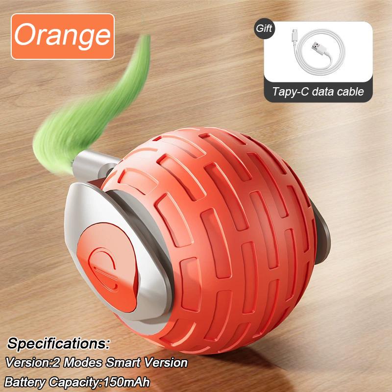 New Interactive Cat Toys Ball Smart Electric Rolling Ball Toys for Cat Kitty Pet Automatic Training USB Rechargeable Cat Toy