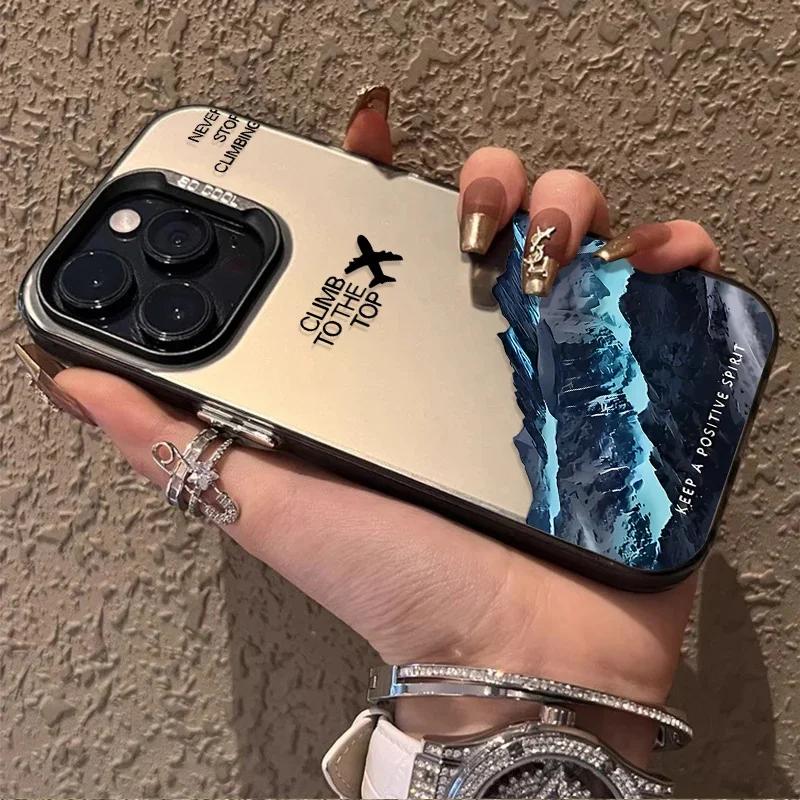 Snow Mountain Airplane Case For IPhone 17 14 16 15 12 11 Pro Max 13 16E 17E Air Plus Anti fall and anti slip case