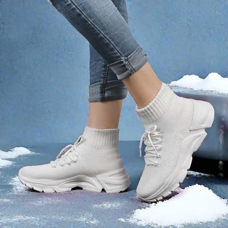 Ete Platformed Bicolor Shoes Casual Sports Femme Sneakers Woman White Chassure Universal Brands New Fast On Sale Lux Lofer