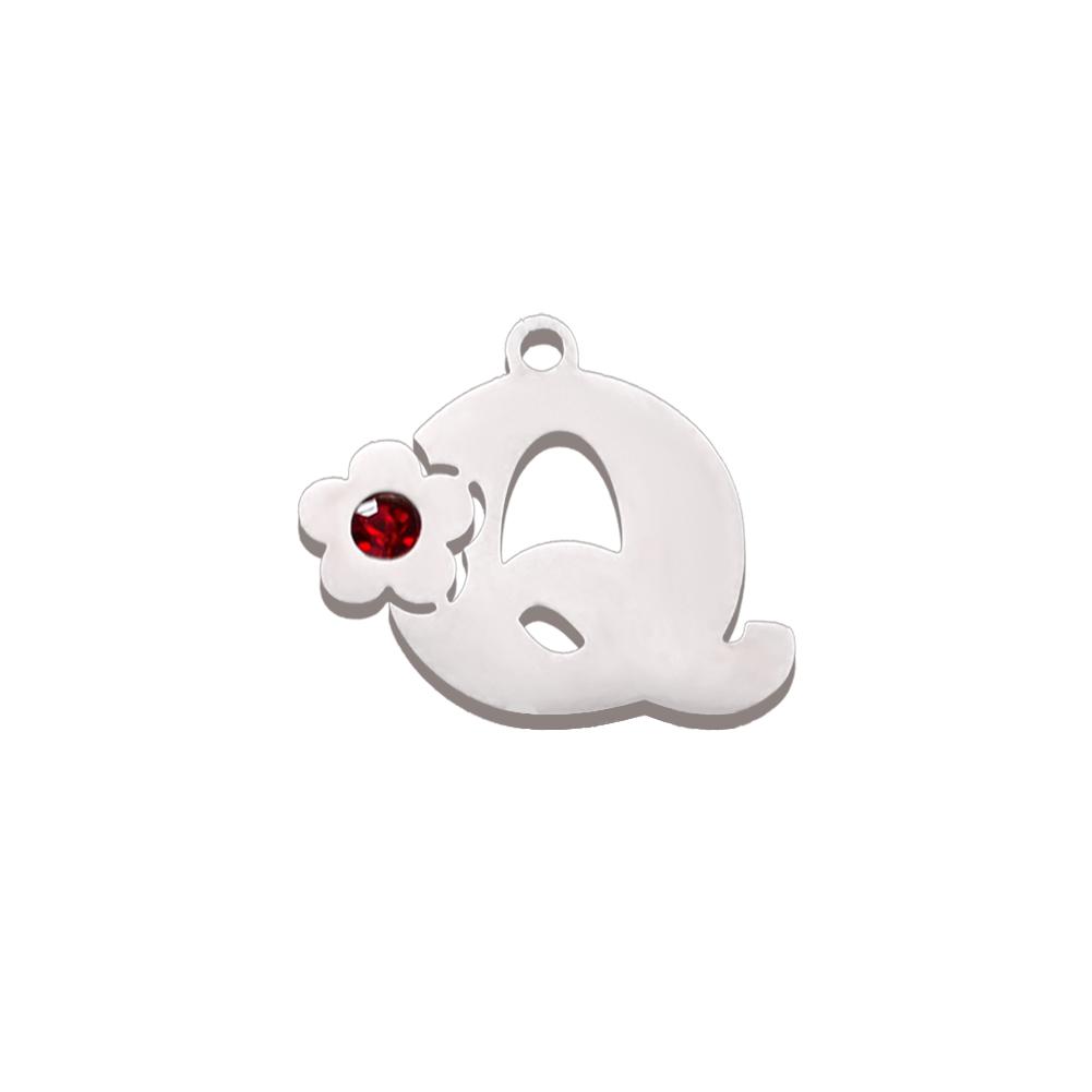 Xiaomi 5 Pcs/lot Cute Flower Alphabet Pendants Stainless Steel Jewelry 26 Capital Letter Charms for DIY Necklace Bracelet Earring 2026