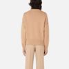 Amiparis Ss21 Yadan Style Heart Logo Round Neck Pullover Sweater Women sweater Light-Brown E21FK009016-250