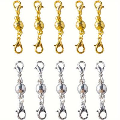 2/4/10pcs Simple and Fashionable Spherical Buckle Bracelet Necklace Connecting Buckle Double Headed Lobster Buckle Connector Bracelet Necklace