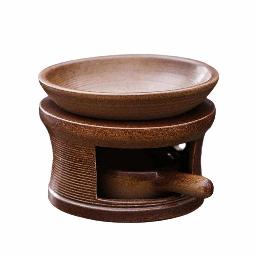 Rustic Ceramic Aroma Burner Handmade Essential Oil Diffuser Incense Burner Office Use round