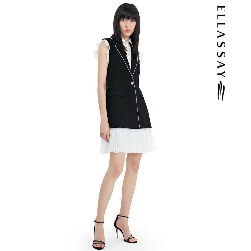 ELLASSAY Women's Faux Two-Piece Vest Dress