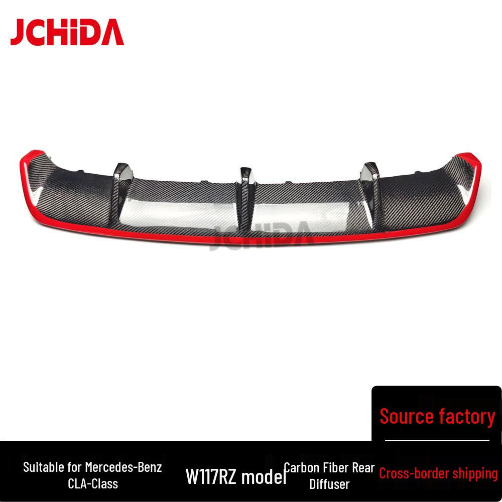 Mercedes CLA W117 RZ Style Carbon Fiber Rear Diffuser & CLA45 Style Sport Spoiler