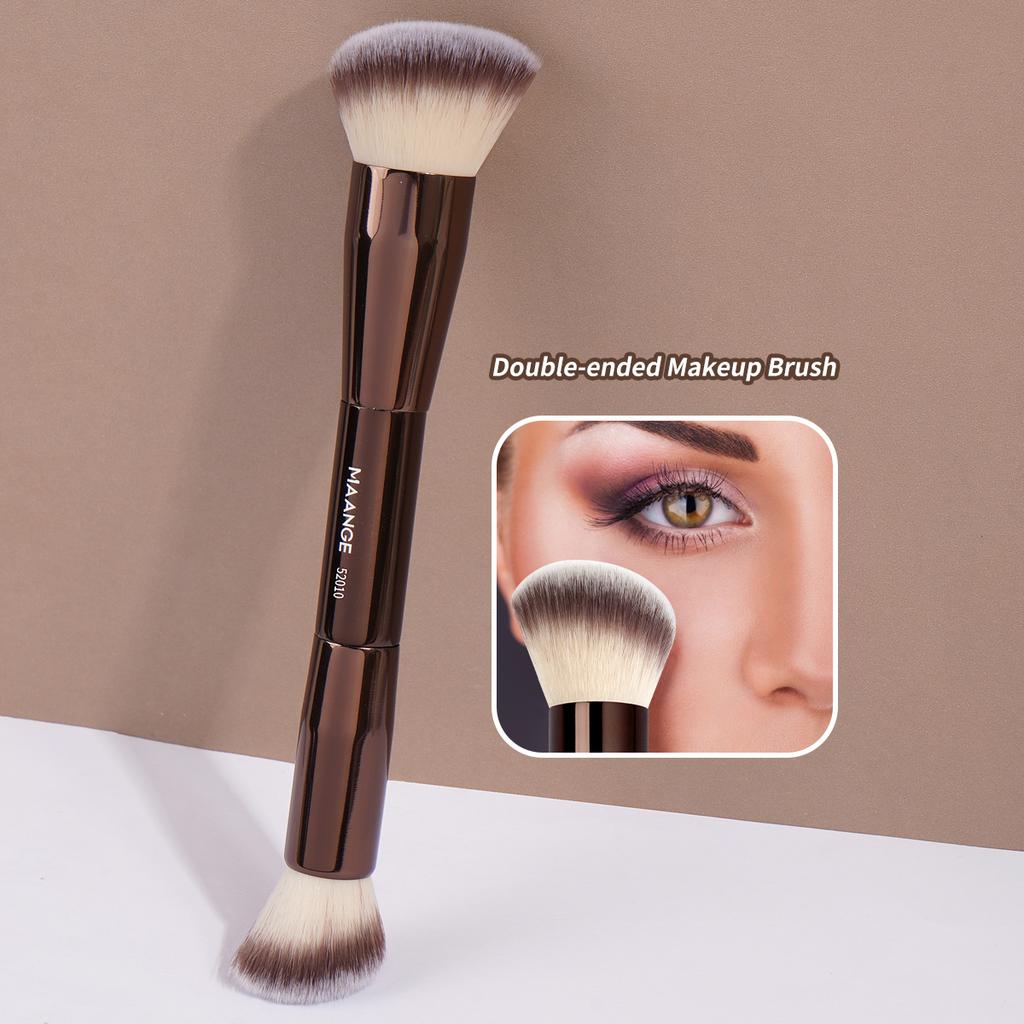 MAANGE 1 PZ Pennello Fondotinta a Doppia Estremità Pennello Contouring Sculpting Pennello Blush in Polvere Pennelli Trucco Strumenti Cosmetici Pennello Viso