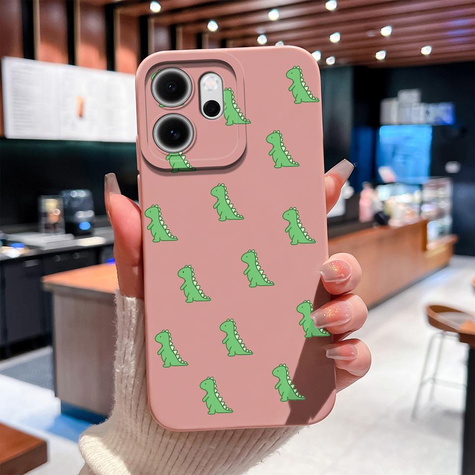 For Oppo Reno 14F 5G Phone Case Sunflower Patterns Soft Liquid Silicone Shell For OppoReno14F 14 F Camera Coverage Durable Capa
