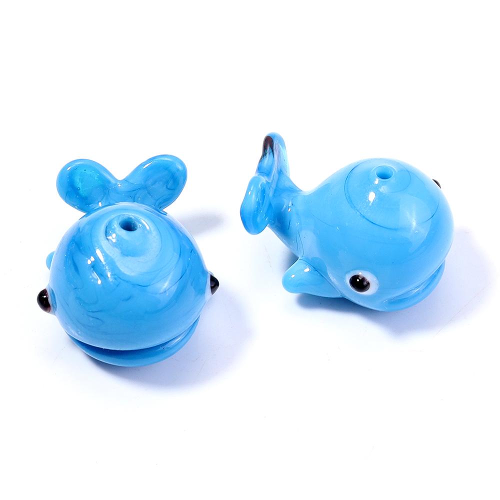 2-10pcs Animal Lampwork Beads Colorful Cartoon Crabs Shrimp Frog Fish Glass Loose Beads For DIY Jewelry Making Bracelet Keychain