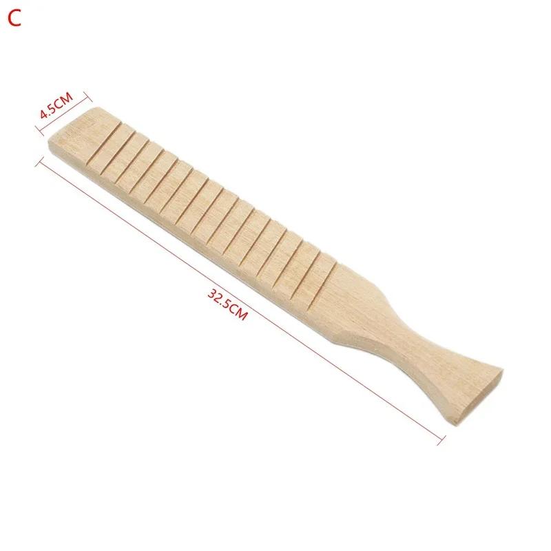 Multifunction Arc Grooved Ribbed Wooden Utensils Paddle For Sculpture Ceramics Accessories Pottery Figurine Clay Molding Tool