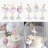 Pack/3pcs Magical Ballerinas Cake Decoration Ballerinas Theme Birthday Party Supplies Dancing Ballerinas Girl Figurine