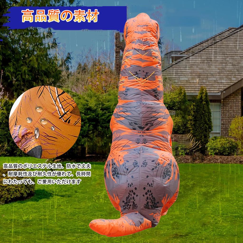 KASTOBS Inflatable Dinosaur Tyrannosaurus Halloween Perfect for New and for Adults and Children Sizes Costume, Cosplay, Rex, Costume, Air-Filled,