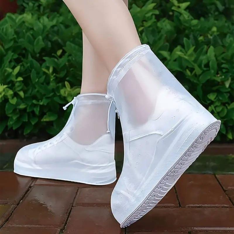 Silicone Waterproof Shoe Cover Unisex Shoes Protectors Rain Boots for Indoor Outdoor Rainy Reusable Quality Non-slip Shoe Cover