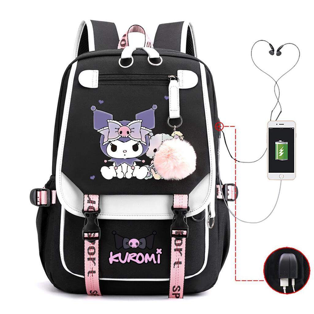 Universal Schoolbag Animation Cartoon Popularity Peripheral Printing Student Casual Backpack Multi-Function With Usb