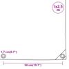 White Cover Sheet 1 x 2.5 m 650 g m²
