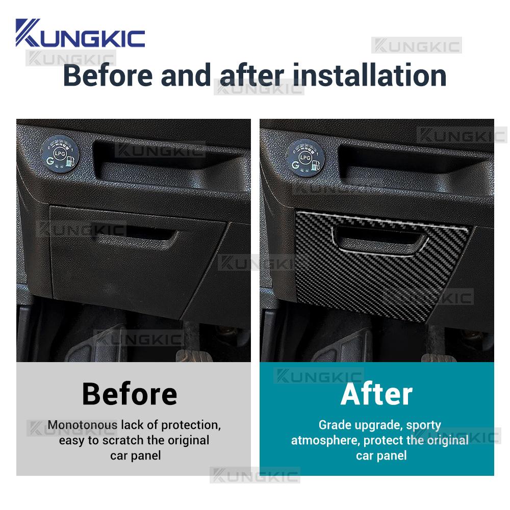 Naklejka wewnętrzna w stylu włókna węglowego do Renault Clio 5 MK5 2020 2021 2022 2023 2024 2025 LHD Panel wewnętrzny