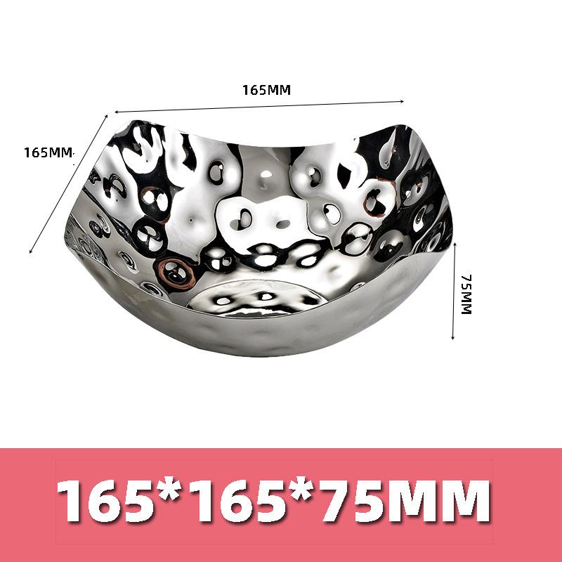

Triangular Stainless Steel Bowl, Dessert Plate, Metal Fruit Plate, Snacks, Appetizers, Buffet, Salad Bowl, Kitchen Storage Tray