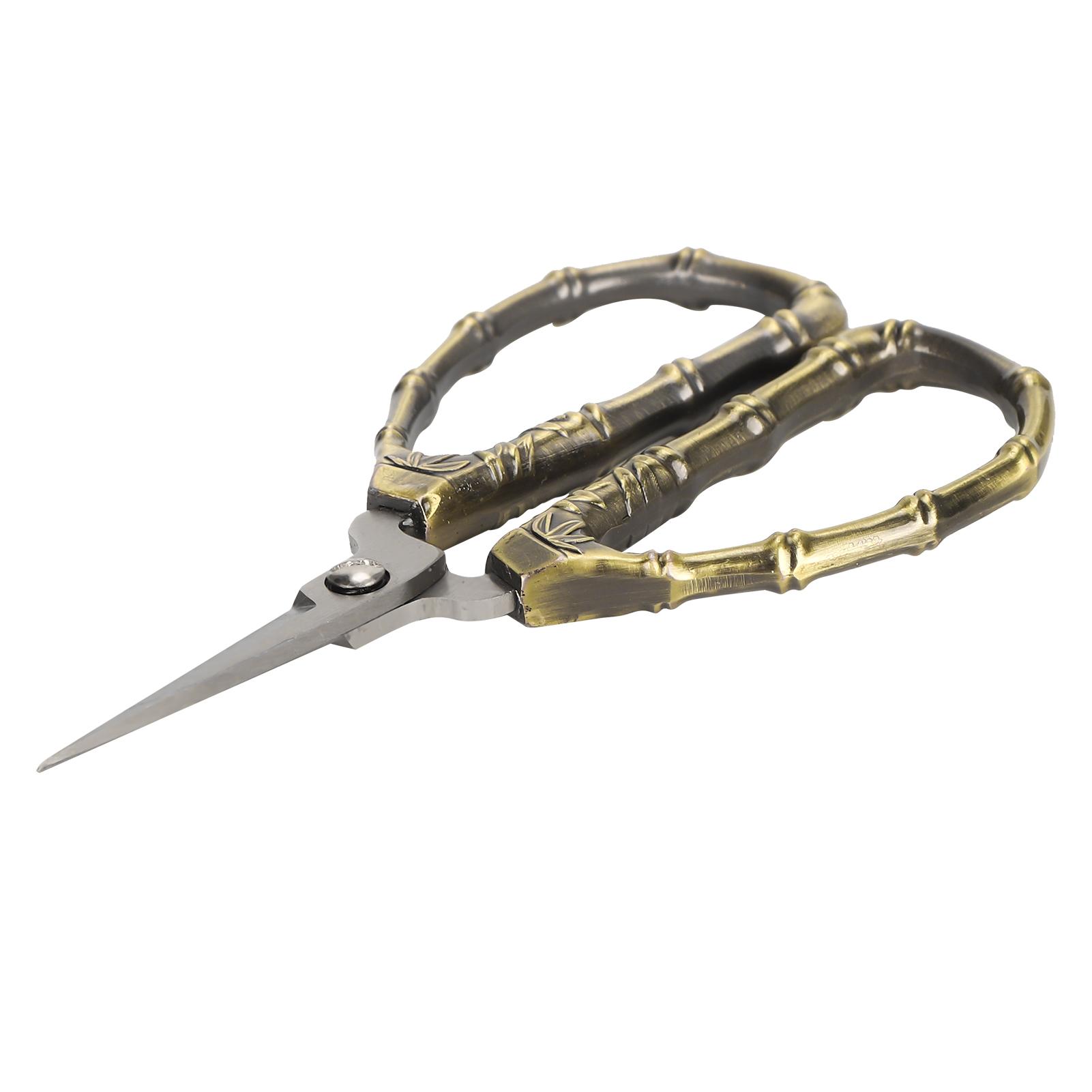 

Ремесленные ножницы Ретро бамбуковый узор Вышивка Швейные ножницы Нержавеющая сталь Искусство Бытовая DIY