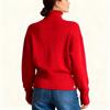 Women's Loose Comfortable Casual Fashion Knit Sweater With Buttons And High Neck