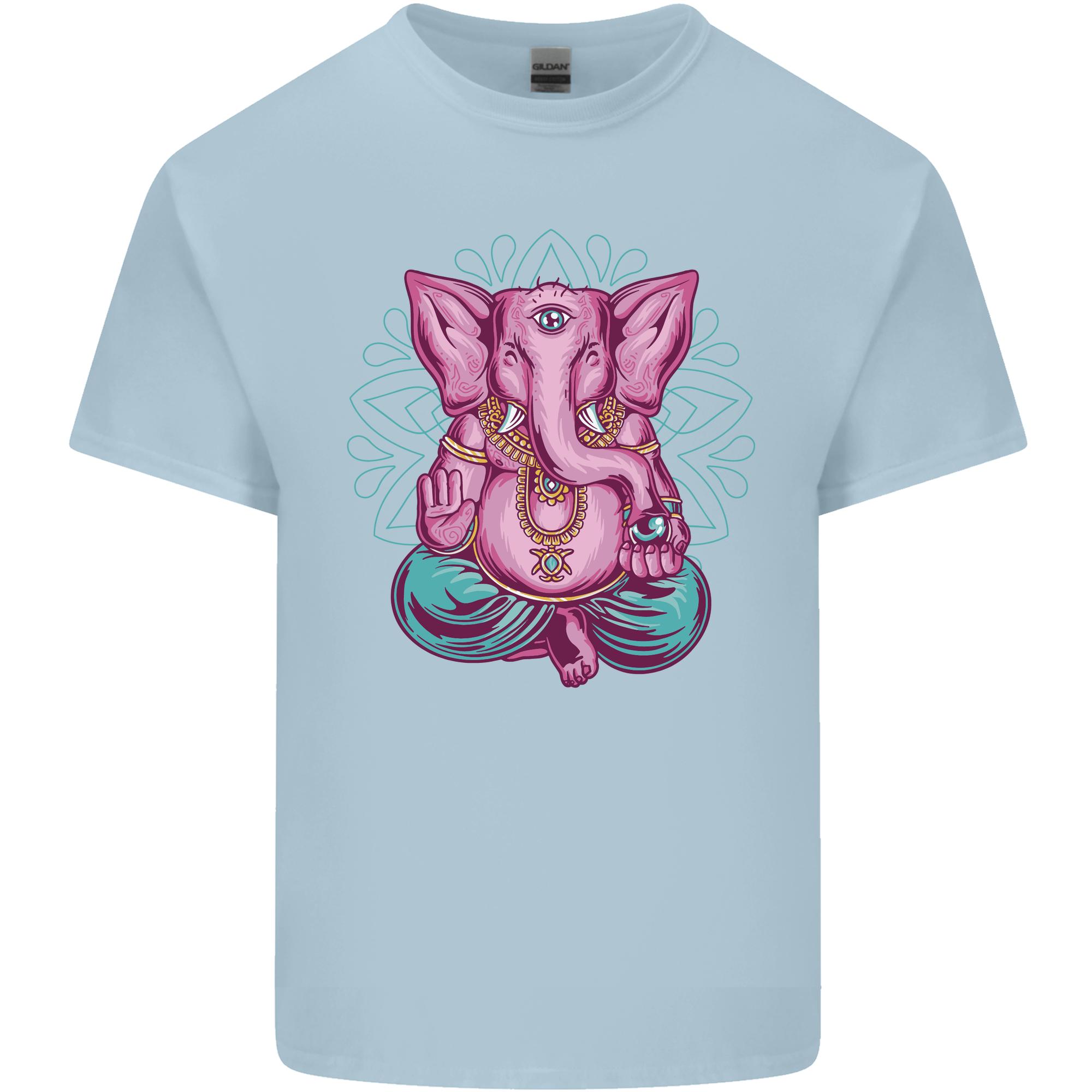 A Meditating Elephant Yoga Spiritual Unisexs Light Cotton TShirt S
