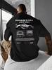 T-shirt Grafica Casual Trendy Street Style Moda Uomo con Top Passione Corse