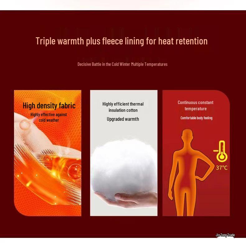 Men's Winter Two-Piece Look Vest: Thickened Down Cotton Casual Cape Coat