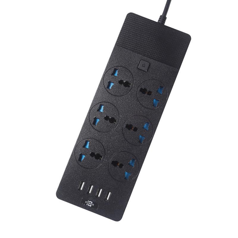 Multinational Power Strip: UK, EU, US Sockets with USB Converter & HK Plug Extension Cord