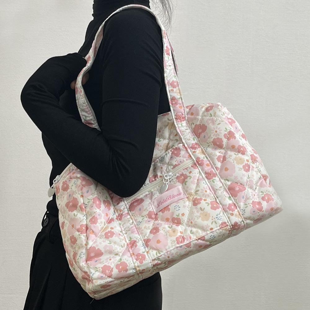 Koreanischer Stil Kinderwagen Organizer Taschen Mehrere Taschen Blume Baby Windel Organizer Große Kapazität Tragbar Damen Handtasche Mutterschaft