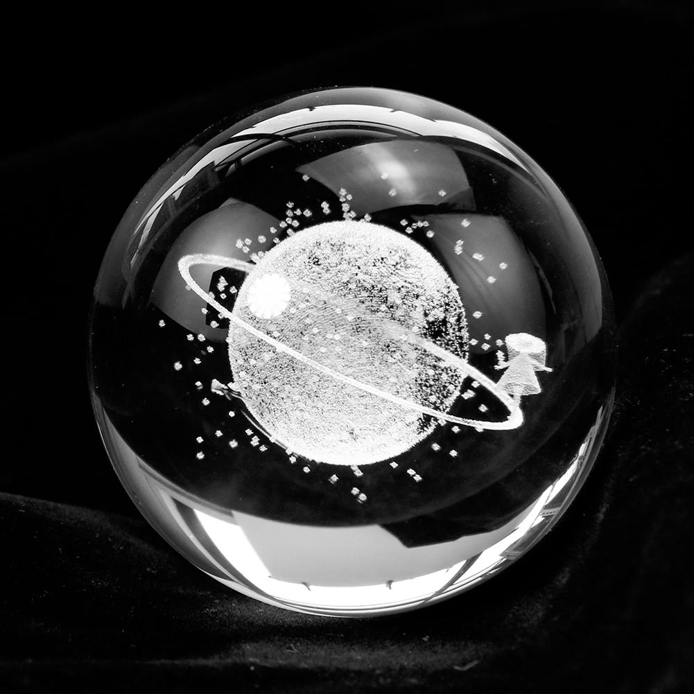 

60 мм превосходный 3D лазерный гравер хрустальный шар внутри гравировка планета креативный орнамент украшение для дома украшение подарок
