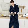 GMXIA Coral Fleece Couple Bathrobes for Women In Autumn and Winter, Long Thickened Fleece Pajamas, Flannel Warm Bathrobes for Winter