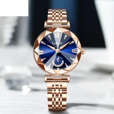New Style Steel Band Women's Watch, Fashionable Diamond-encrusted British Watch