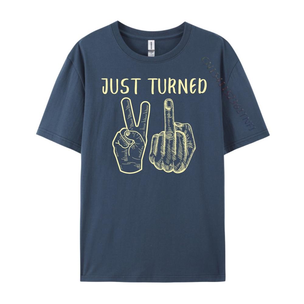 Just Turned 21 Years Old Funny 21st Birthday Party White T Shirt Men New In Tops Tees