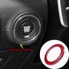 Red Carbon Fiber Engine Start Stop Ring Trim Cover For Maserati Ghibli 14-21