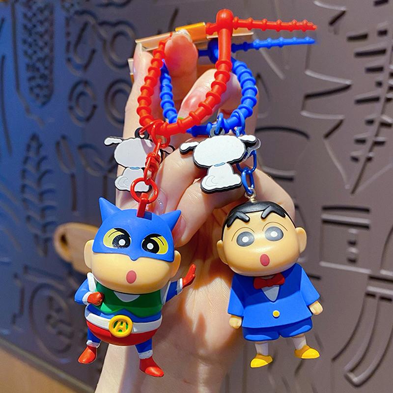 1Pcs Creative Genuine Crayon Shin-Chan Keychain Cute Cartoon Anime Doll Bag Pendant Small Gift Decoration Accessories