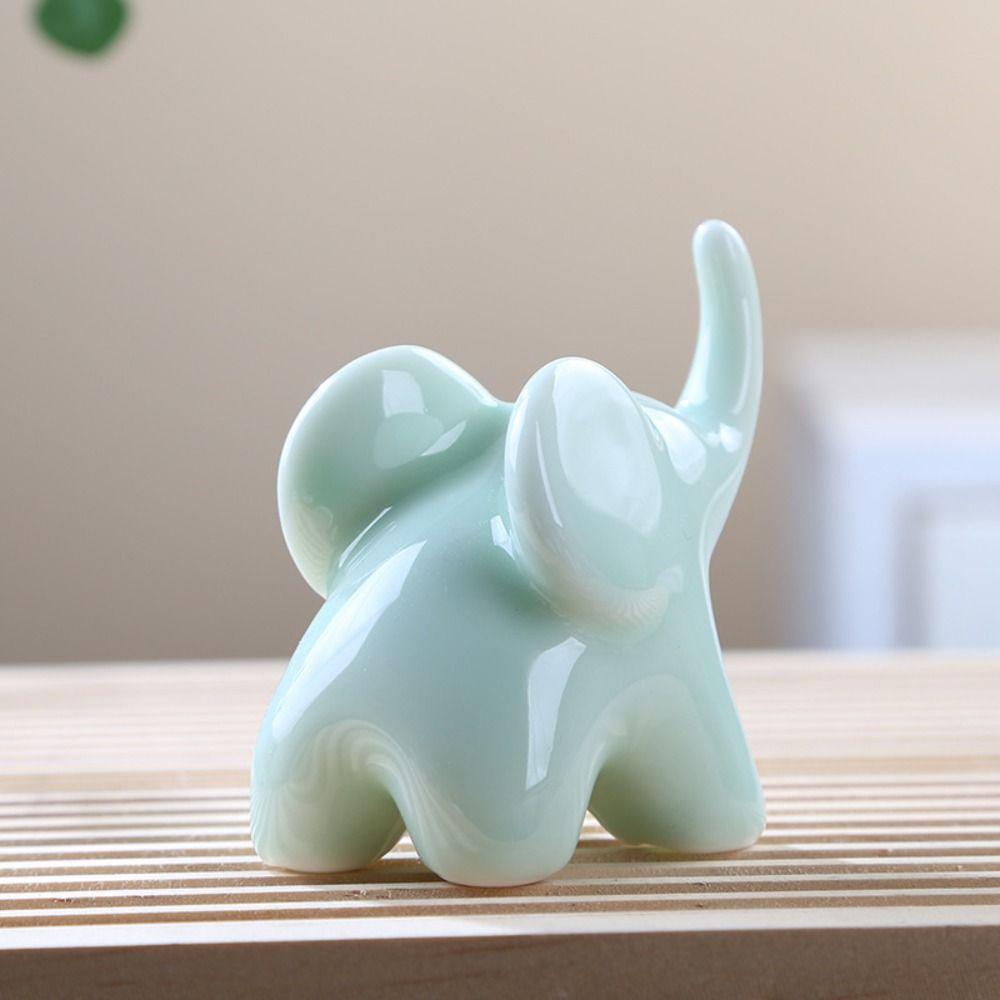Modern Art Simulated Elephant Figurines Luxury Style Animal Feng Shui Decor  Wedding Birthday Gift