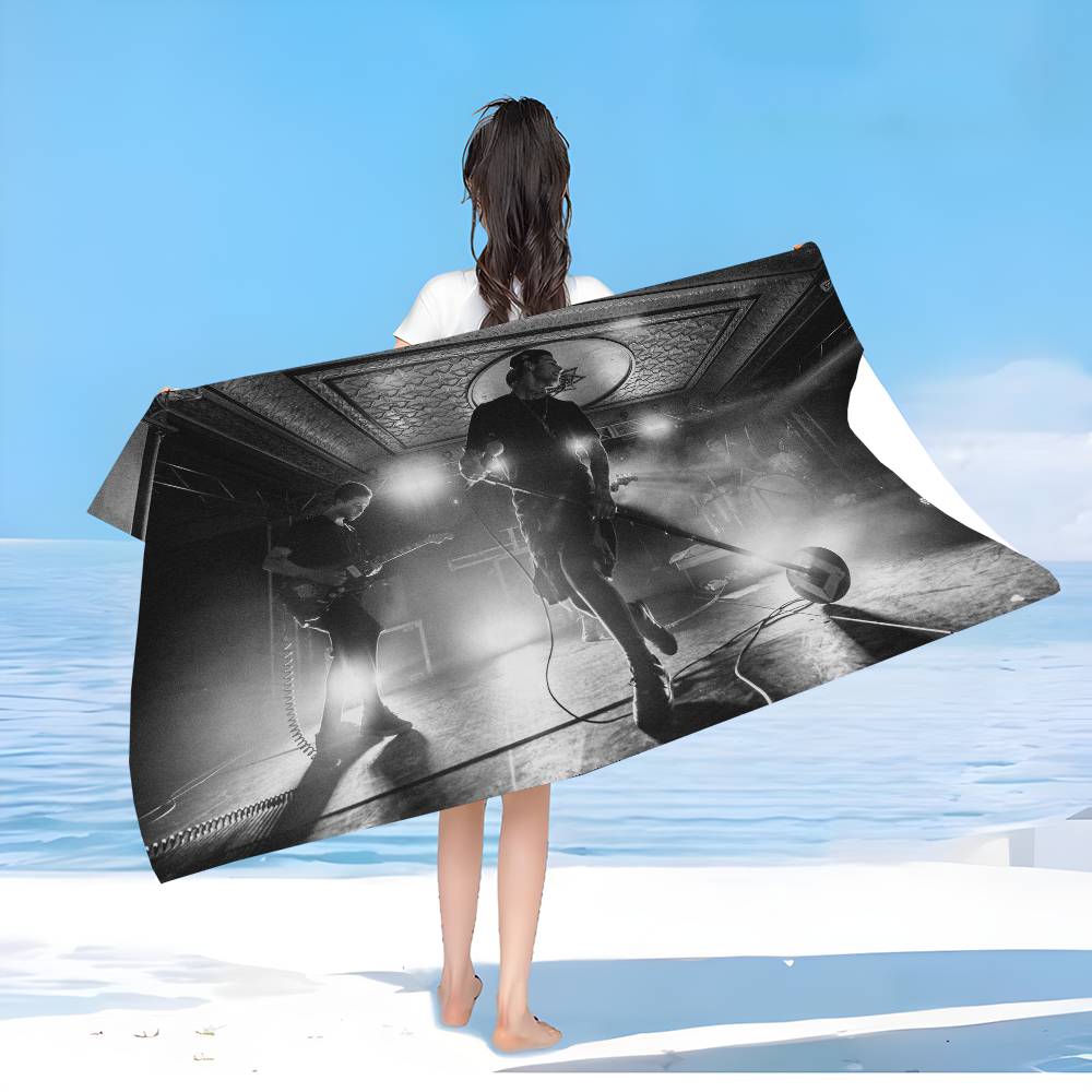 Alternative Rock N-Neighbourhood Beach Towel Colorful Bath Towels for Microfiber Quick Dry Custom Sand Beach Yoga Spa Gym Pool