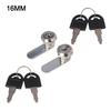 Zinc Alloy Cam Lock 2PCS with 4 Keys for Locking Mailbox Furniture and Cabinet Doors Offering Reliable Performance