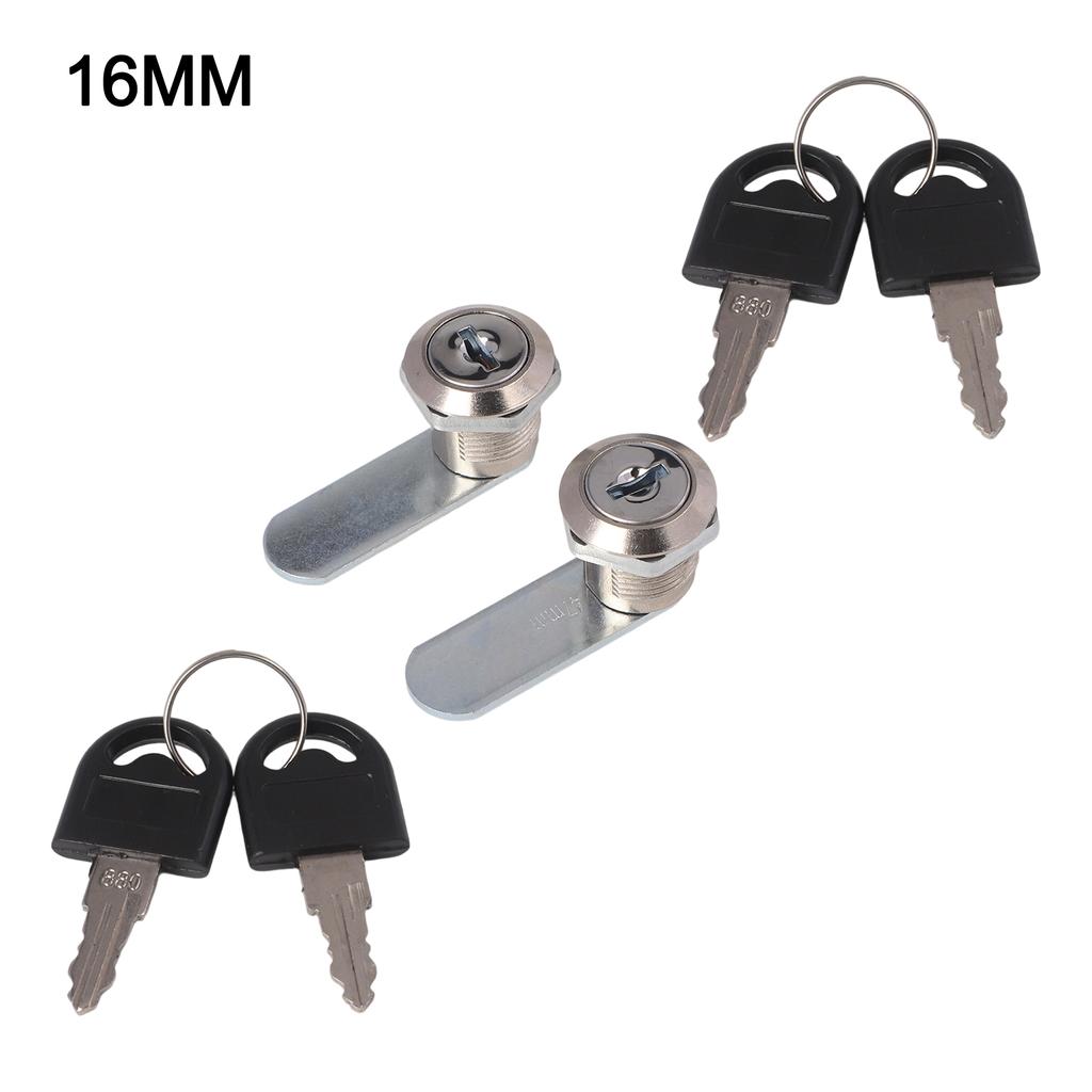 Zinc Alloy Cam Lock 2PCS with 4 Keys for Locking Mailbox Furniture and Cabinet Doors Offering Reliable Performance