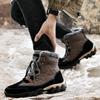 Men's High Top Waterproof Snow Boots with Thick Velvet Lining