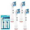 Compatible Lab Replacement Brush Set for Braun Electric EB18 Whitening Pack of 4 Oral-B Toothbrushes, Regular, Brush,