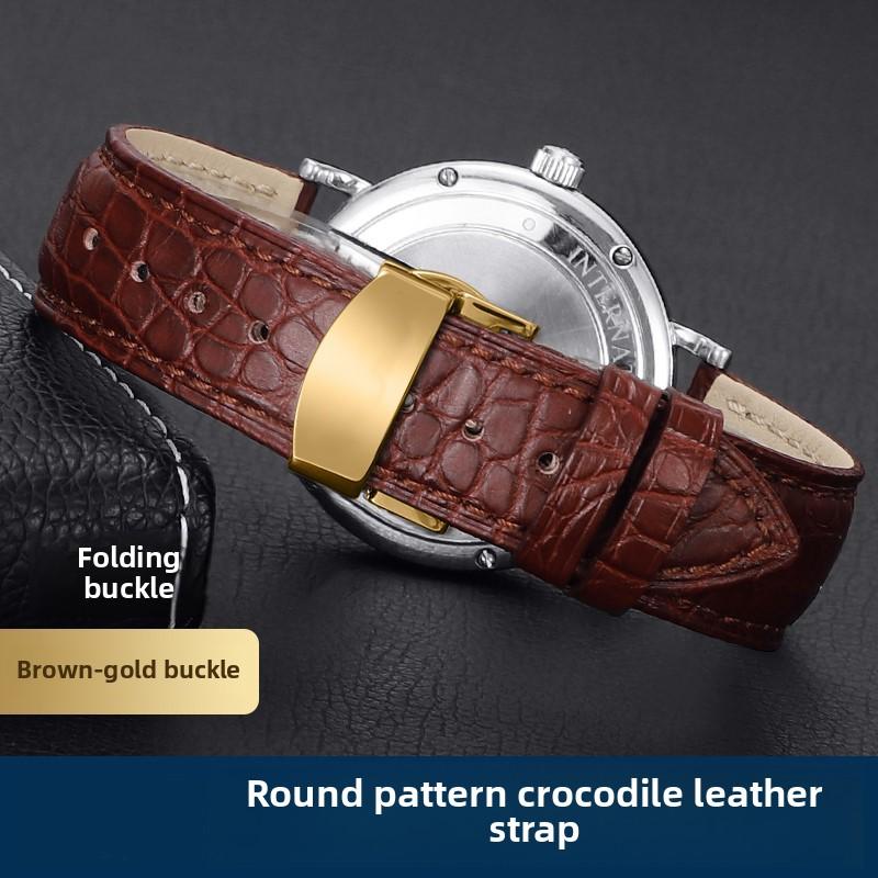 Crocodile Skin Watch Band 16mm 18mm 20mm 22mm 23mm 24mm Men Women Black Brown Genuine Leather Strap Bracelet for Any Watch Brand