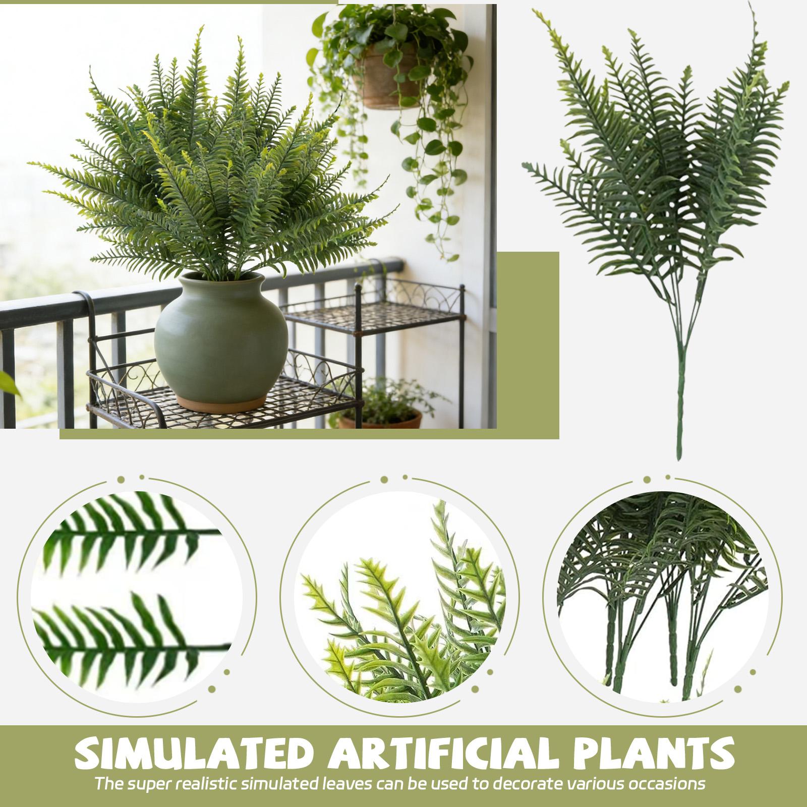 

12-Piece Artificial Fern Leaf Bundles, High- Simulation, Maintenance-Free And Decoration. Suitable For Home, Living Room, , Wedding Par One Size