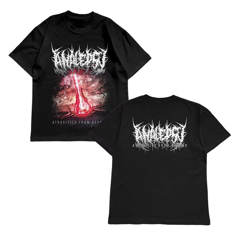 Analepsy Metal Band TShirt Mens Summer Fashion Street Trend Short Sleeve Cotton Comfortable Loose Mens and Womens Clothing S