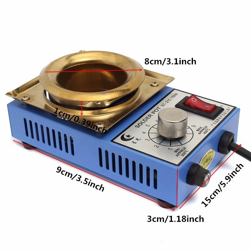 Bagno Di Stagno Per Saldatura - 220V, 150W, Vaso 50mm, Temperatura Fino A 450°C - Foto 8